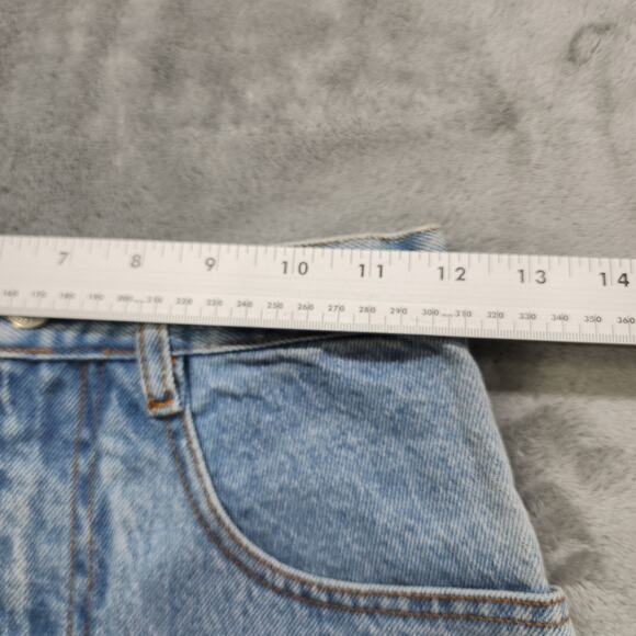 Vintage 90s Jordache JeanJer Jeans Skirt Womens 3/4 Blue Light Wash Pencil Denim - Picture 9 of 11